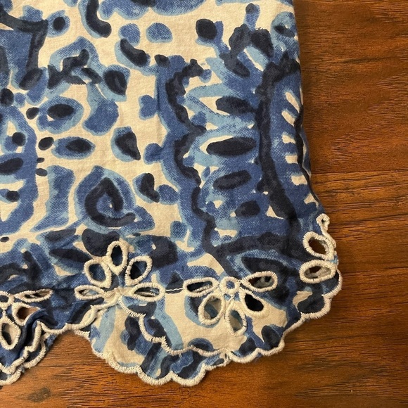 House of Harlow Blue Eyelet Blouse Size S - Picture 2 of 5